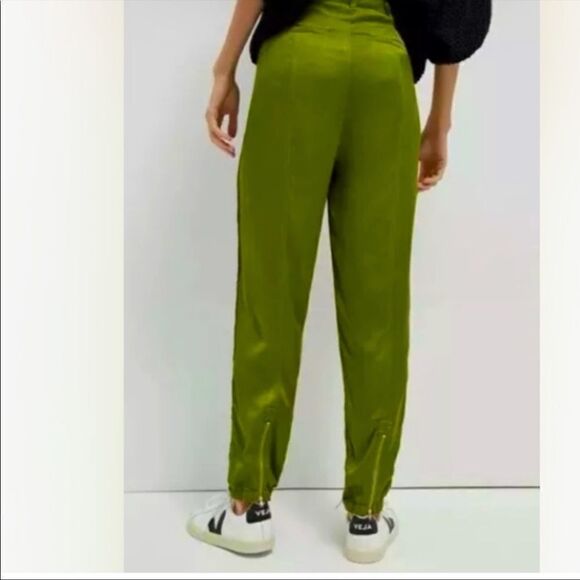 Anthropologie Diandra pleated satin joggers - Picture 3 of 16